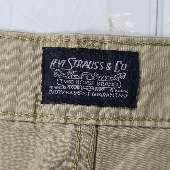 Levis Cargo Shorts Mens 38 Khaki Ripstop Outdoor Baggy Casual Skater Y2K - Picture 5 of 9